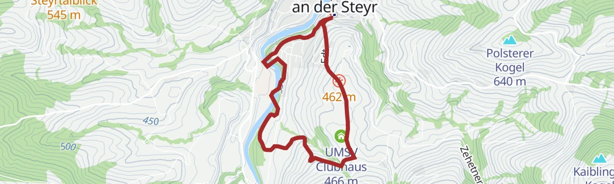 Route map: Energie-Erlebniswanderwelt Steinbach an der Steyr